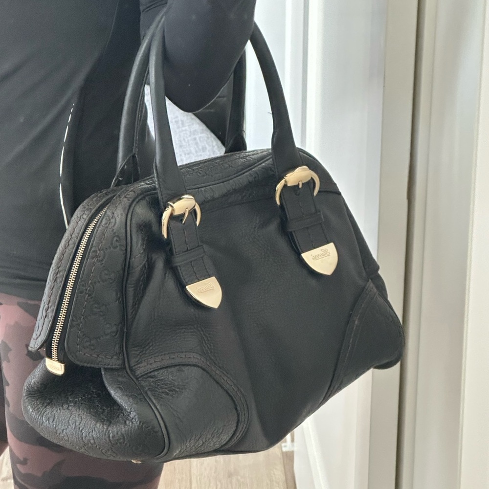 Gucci Black Satchel with Gold Hardware